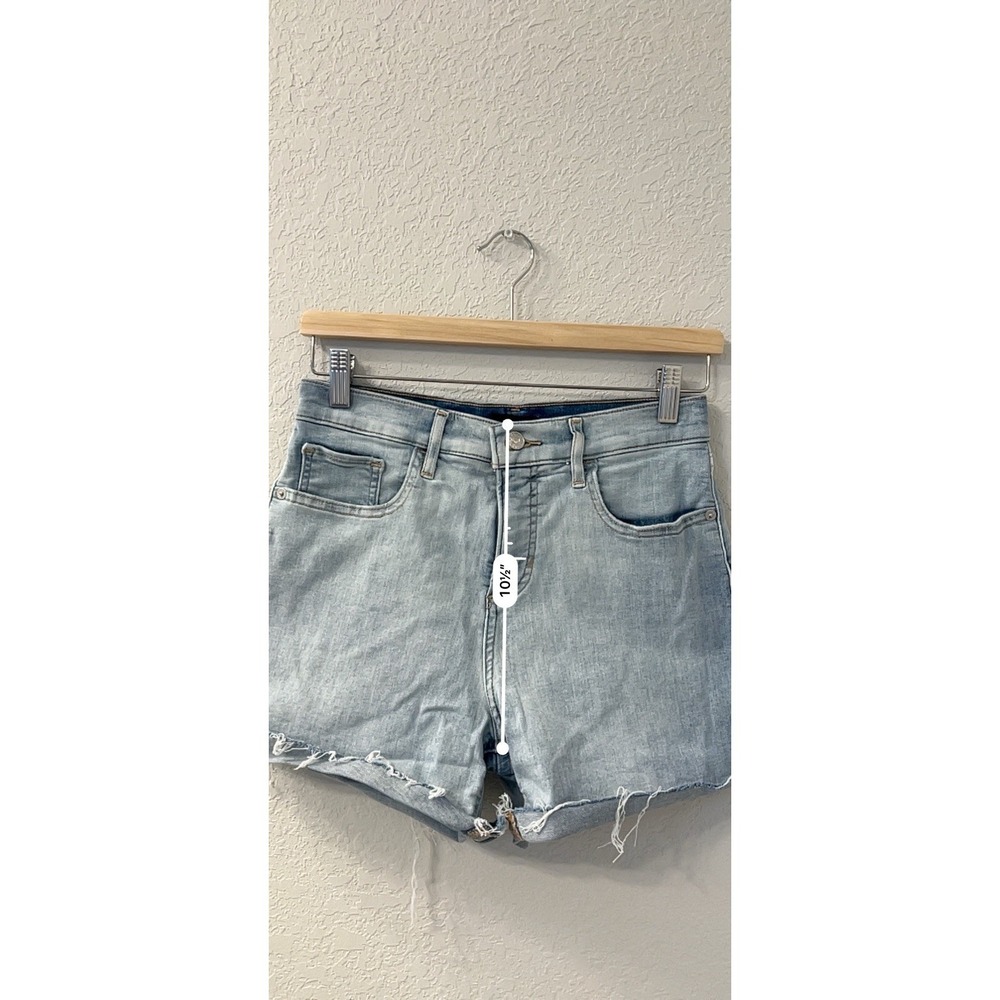 Express Midi Stretch Jean Shorts Womens Size 4R‎ Blue Denim Mid Rise - Picture 5 of 6